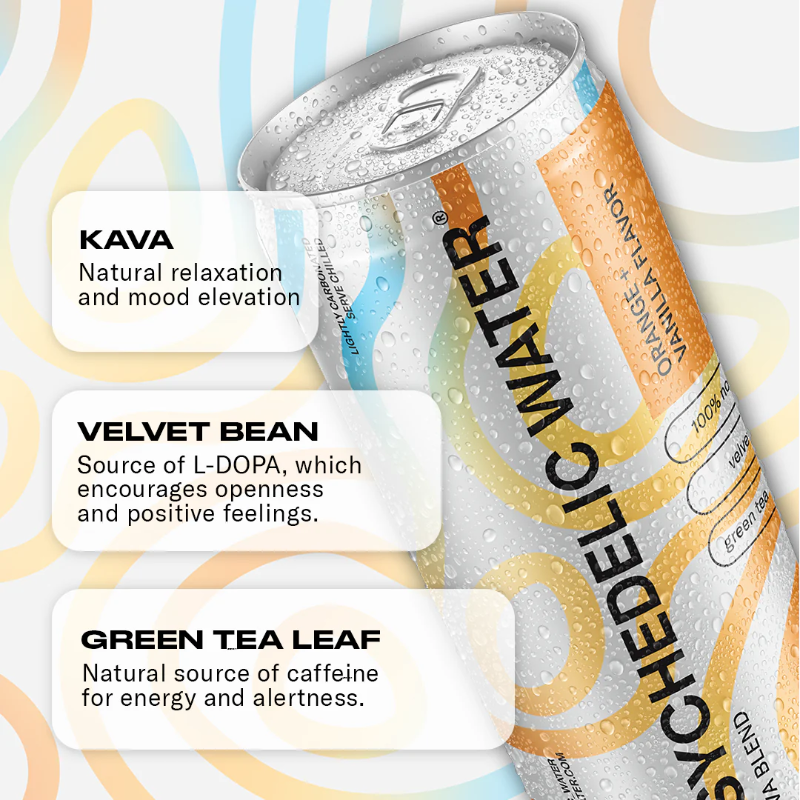 Psychedelic Water -Orange + Vanilla