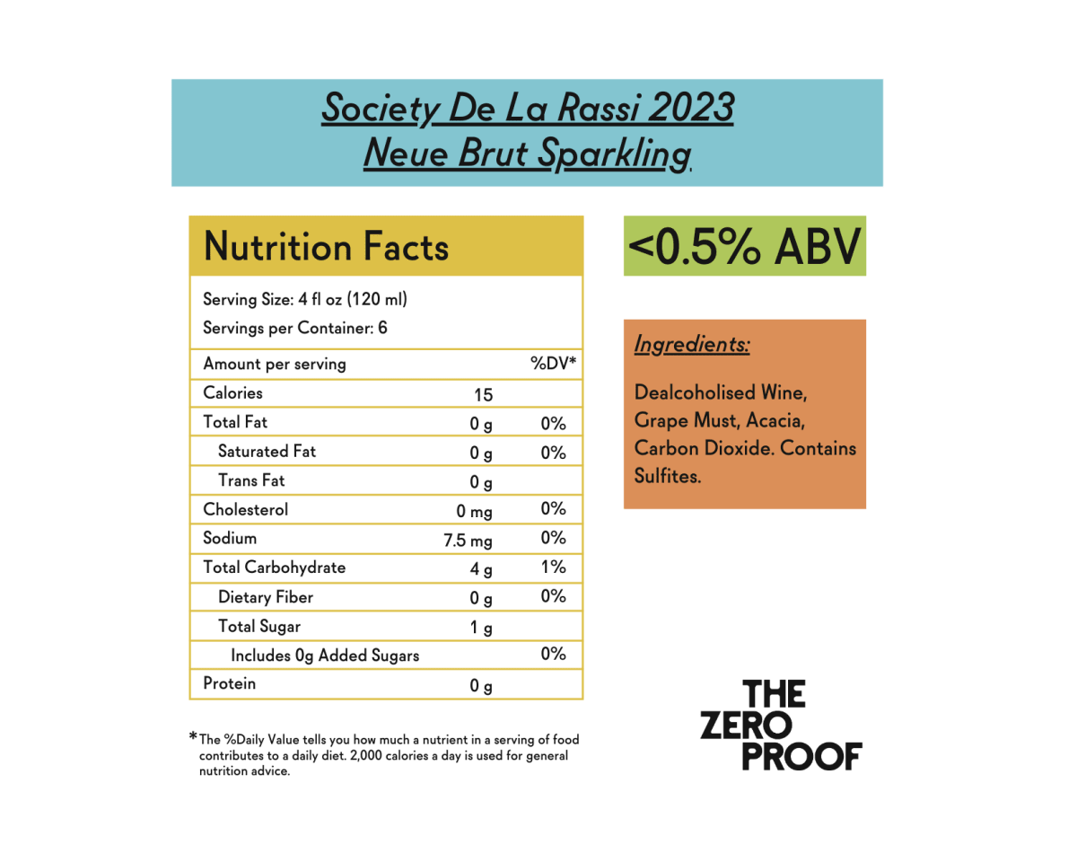 Society De La Rassi 2023 Neue Brut Non-Alcoholic Sparkling (Online Exclusive)