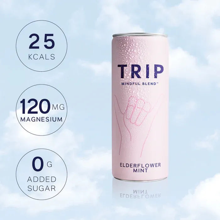 TRIP Mindful Blend Elderflower Mint Sparkling Botanical Drink