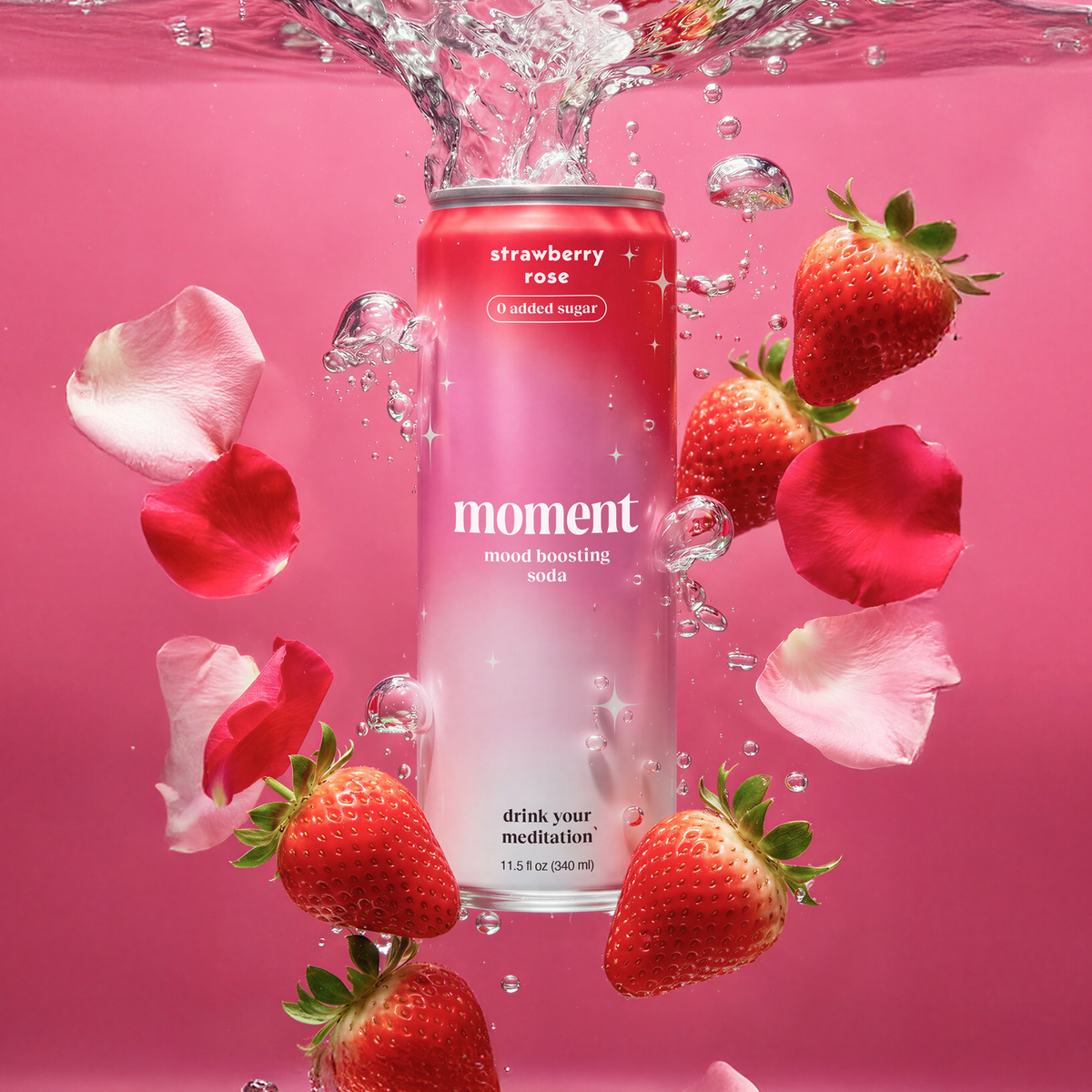 strawberry rose (botanical soda | 12 pack) (Online Exclusive)