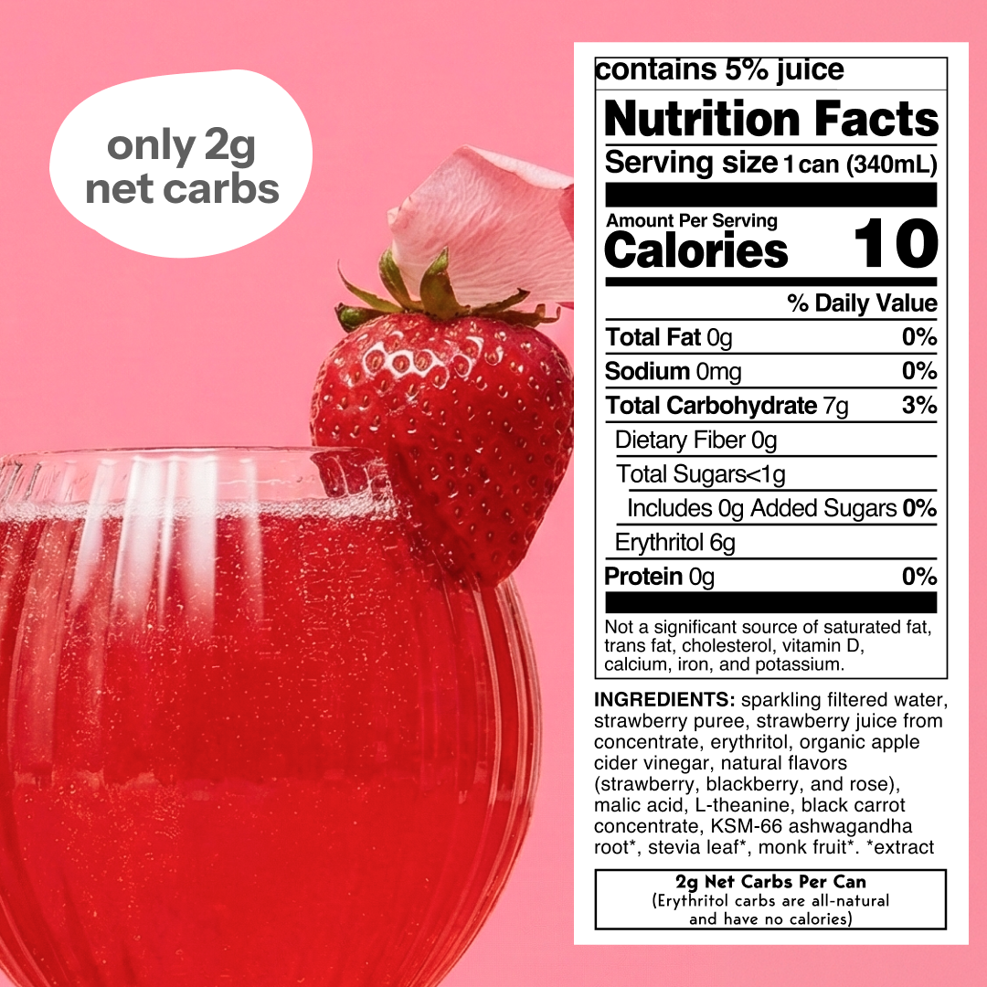 strawberry rose (botanical soda | 12 pack) (Online Exclusive)