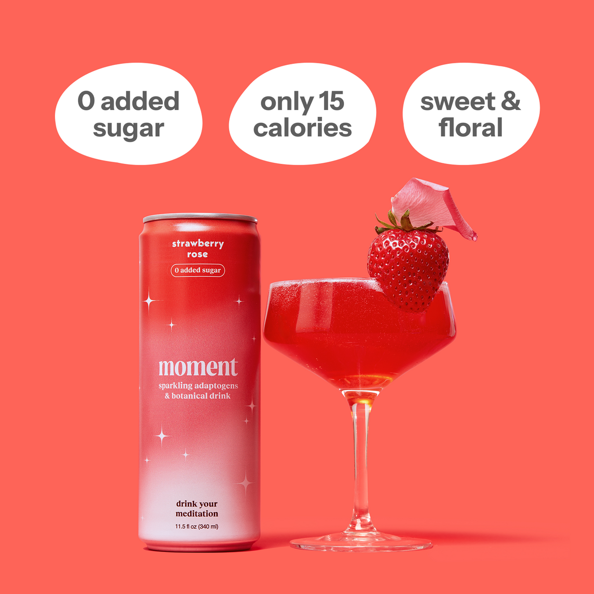 strawberry rose (botanical soda | 12 pack) (Online Exclusive)