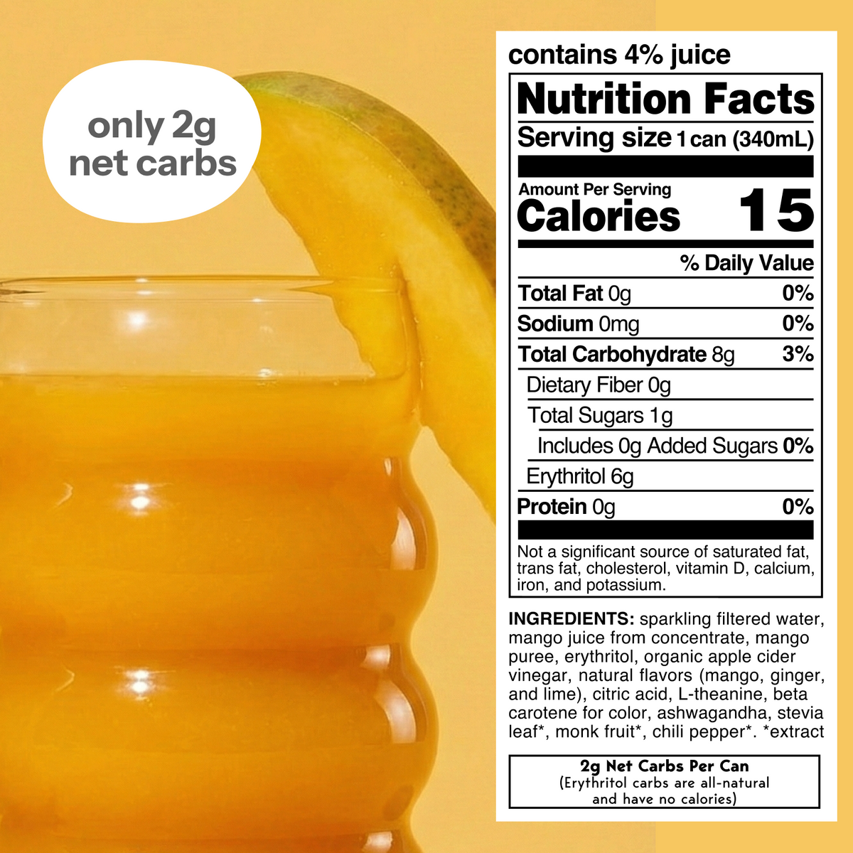 mango glow (botanical soda | 12 pack) (Online Exclusive)