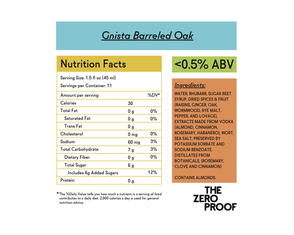 Gnista Barreled Oak Non-Alcoholic Bourbon (Online Exclusive)