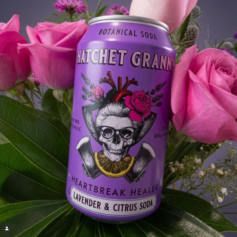 Hatchet Granny Heartbreak Healer – Lavender & Citrus Botanical Soda