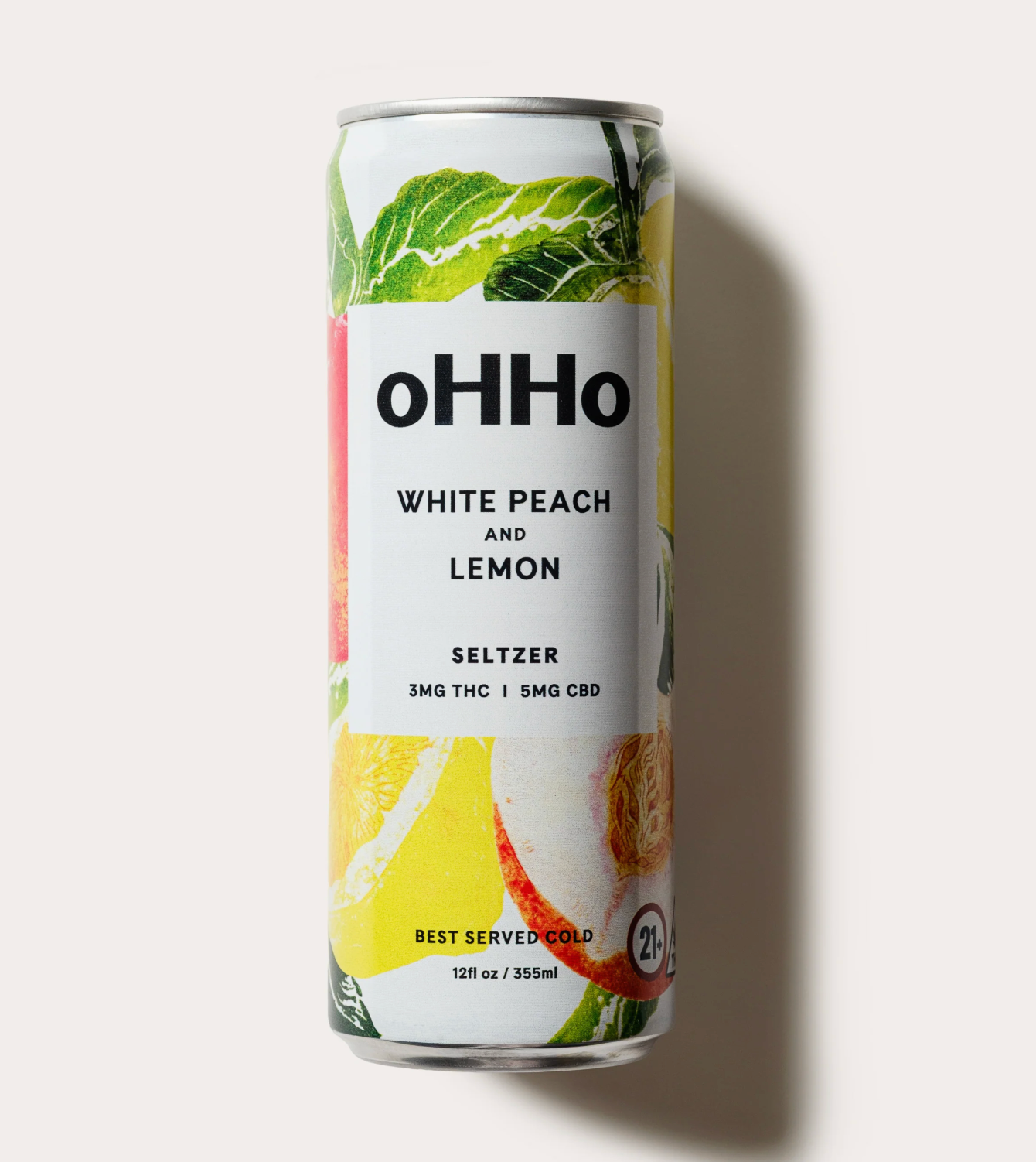 oHHo White Peach & Lemon 5mg CBD Seltzer – Single Can