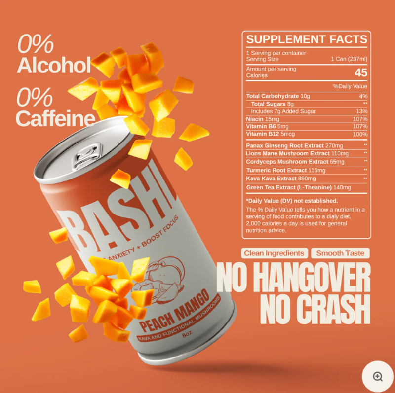 Bashi Kava Drink - Peach Mango