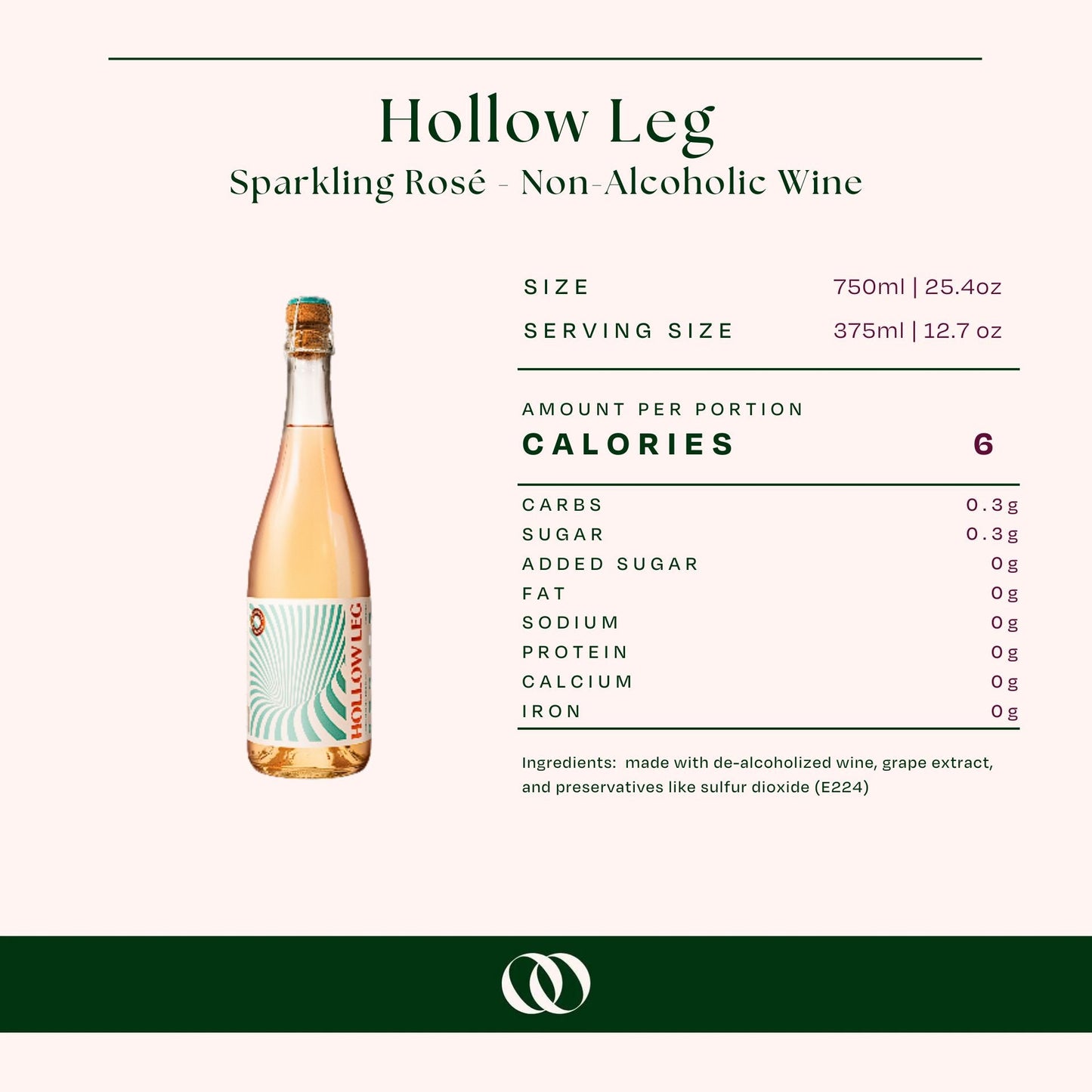 Hollow Leg - Sparkling Rosé - Non-Alcoholic Wine (online Exclusive)