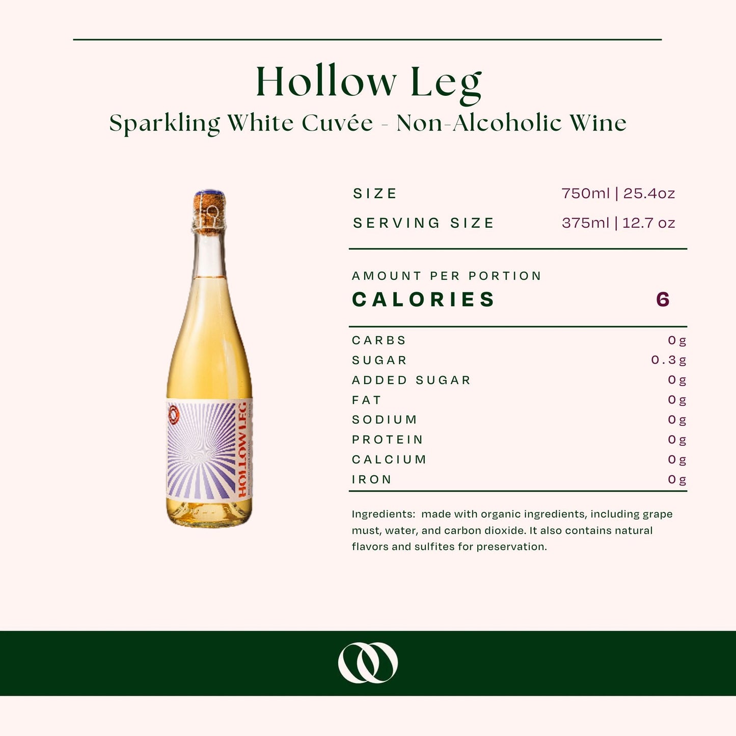 Hollow Leg - Sparkling White Cuvée - Non-Alcoholic Sparkling Wine (online Exclusive)