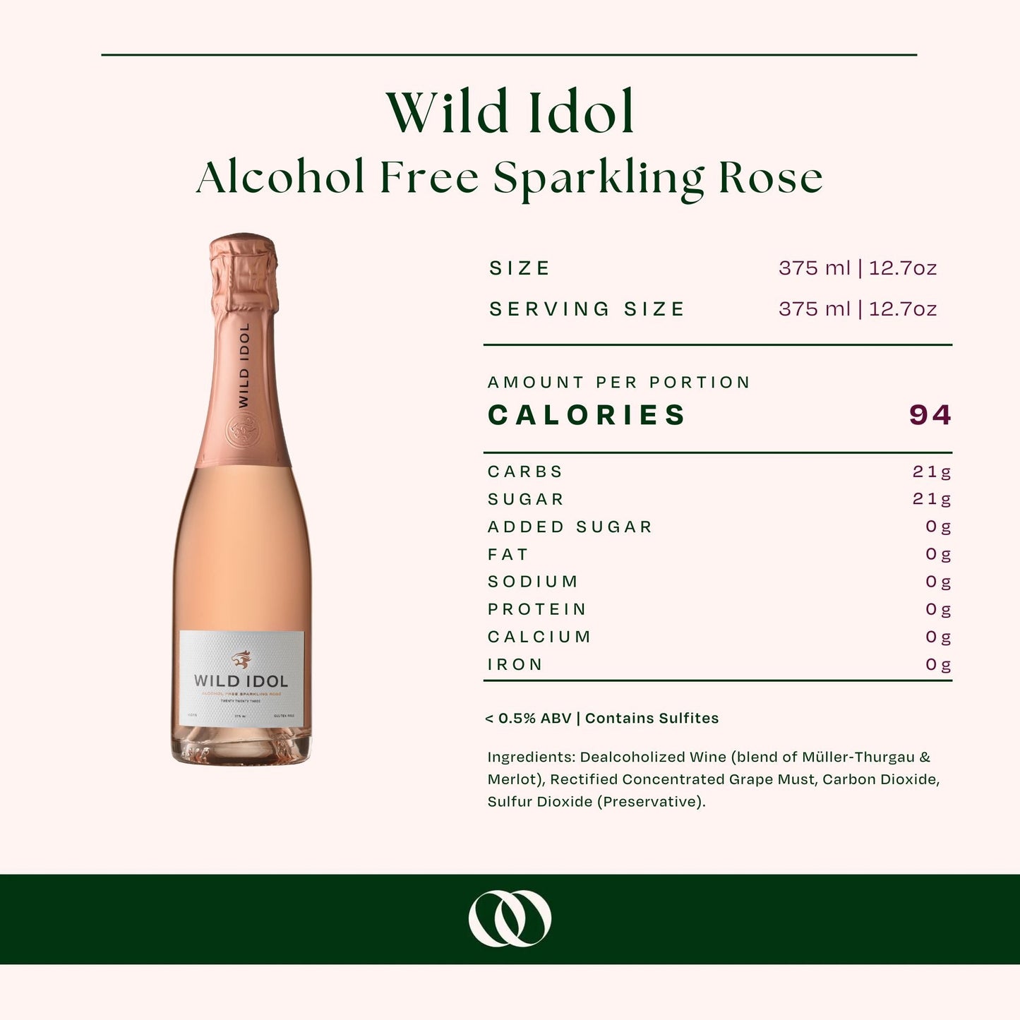 Wild Idol - Alcohol Free Sparkling Rose 375ml (online Exclusive)