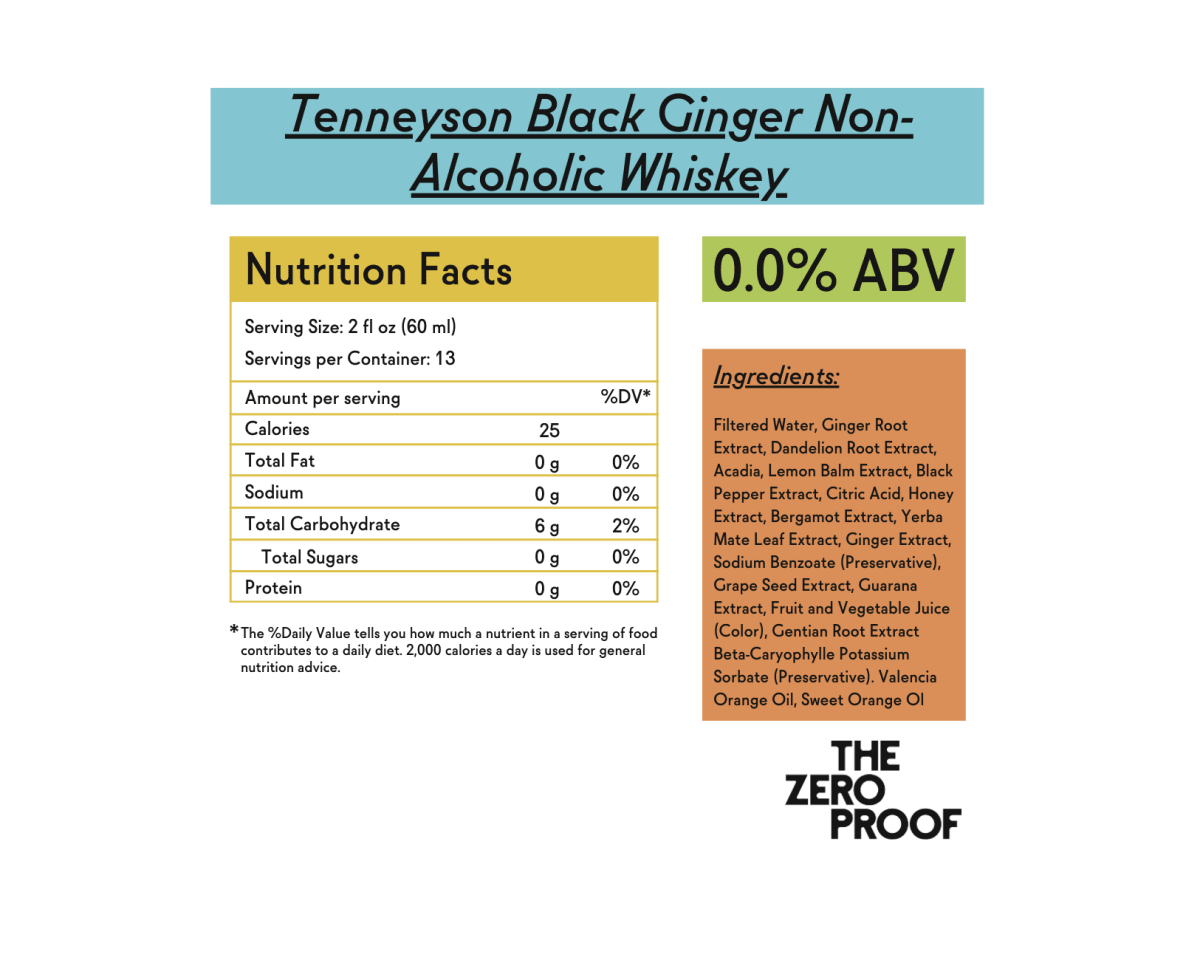 Tenneyson Black Ginger Non-Alcoholic Whiskey (online Exclusive)
