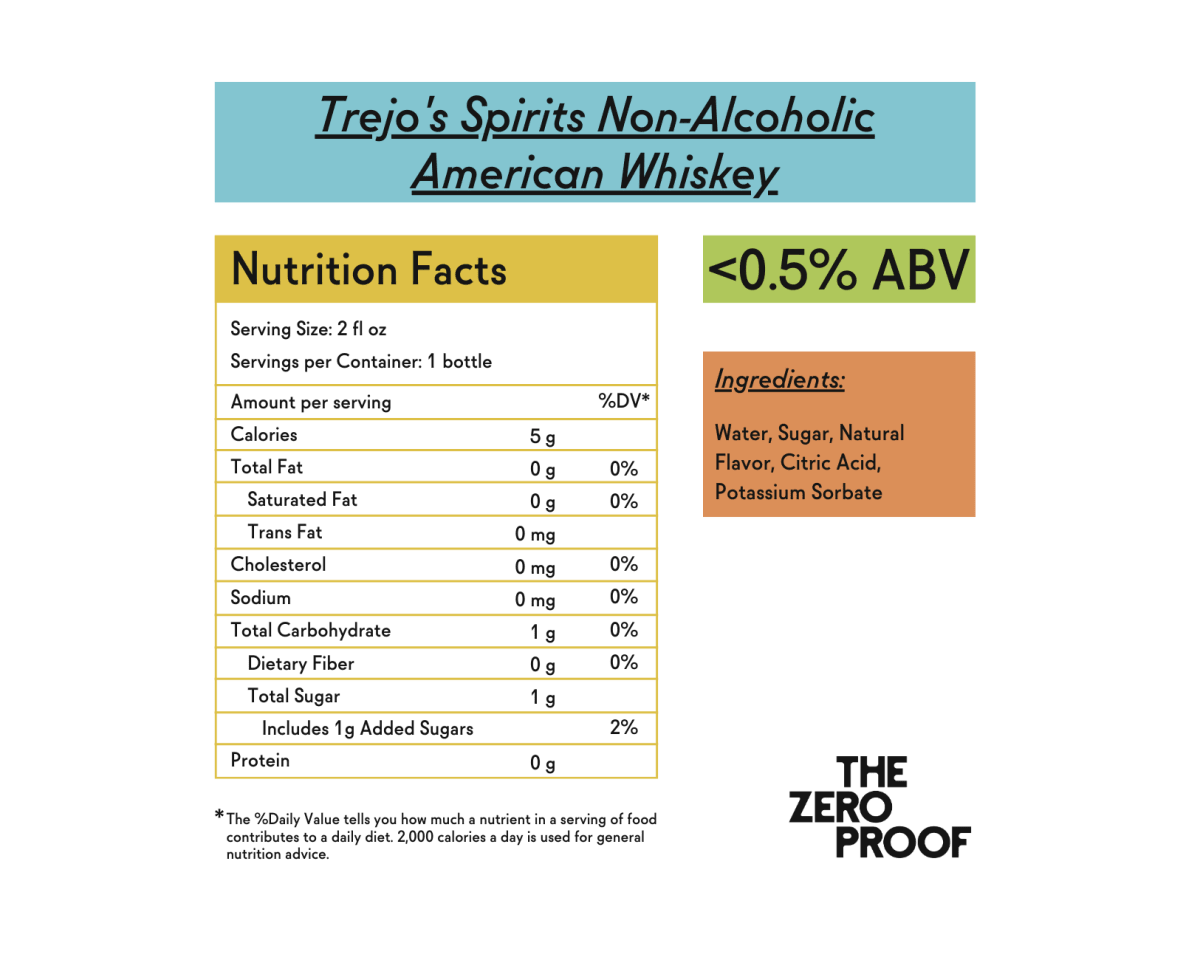 Trejo's Spirits Non-Alcoholic American Whiskey (Online Exclusive)